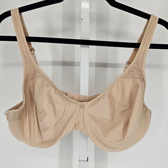 Bali Womens Sz 40D Unlined Full Coverage T Shirt Bra Beige - Picture 1 of 4